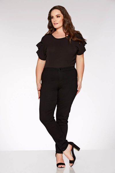 Curve Black Stretch High Waist Jeans