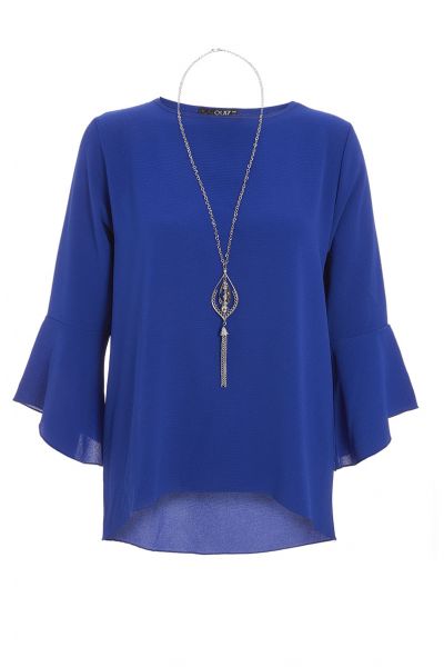 Royal Blue Necklace Top