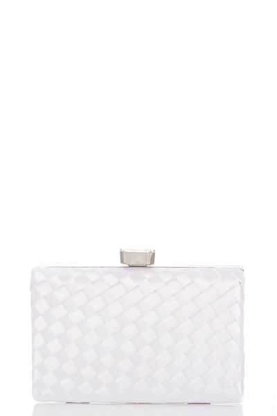 White Satin Box Bag